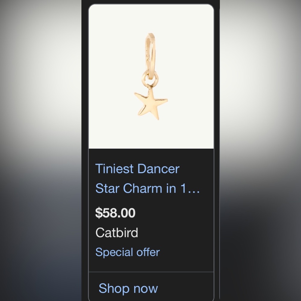 Catbird NYC Tiniest Gold Star Charm - Picture 7 of 8